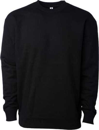 Independent Trading Co. IND3000 Heavyweight Crewneck Sweatshirt - Black - HIT a Double - 1