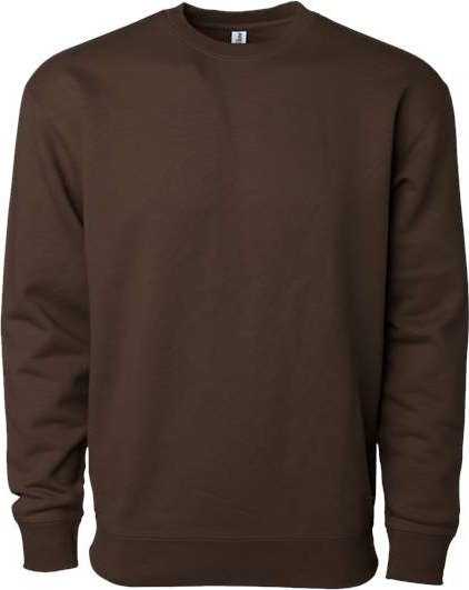 Independent Trading Co. IND3000 Heavyweight Crewneck Sweatshirt - Brown - HIT a Double - 1