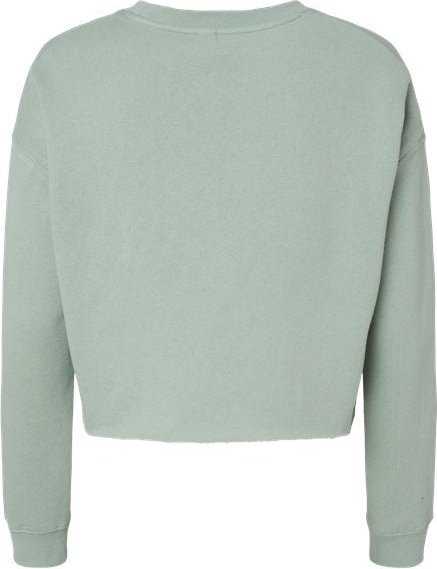 Independent Trading Co AFX24CRP Women&#39;s Lightweight Cropped Crew Pullover - Sage&quot; - &quot;HIT a Double