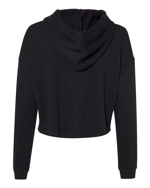 Independent Trading Co AFX64CRP Womens Lightweight Cropped Hooded Sweatshirt - Black - HIT a Double