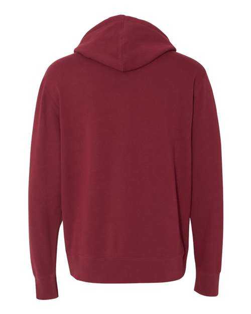 Independent Trading Co AFX90UNZ Unisex Lightweight Full-Zip Hooded Sweatshirt - Currant - HIT a Double