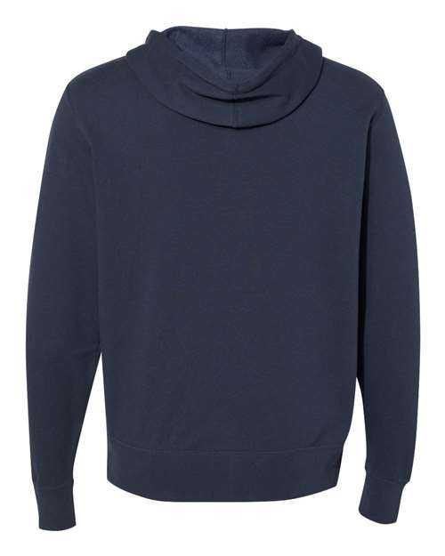 Independent Trading Co AFX90UNZ Unisex Lightweight Full-Zip Hooded Sweatshirt - Slate Blue - HIT a Double