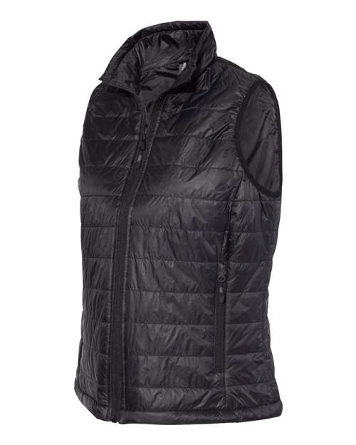 Independent Trading Co EXP220PFV Women's Puffer Vest - Black - HIT a Double