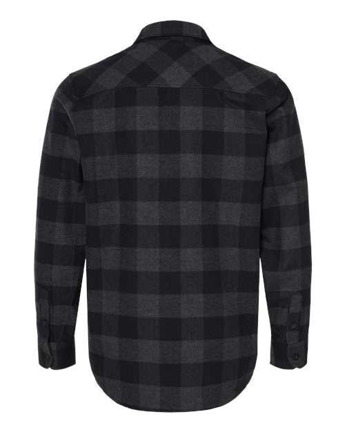Independent Trading Co EXP50F Flannel Shirt - Charcoal Heather Black - HIT a Double