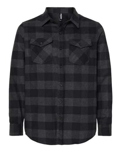 Independent Trading Co EXP50F Flannel Shirt - Charcoal Heather Black - HIT a Double