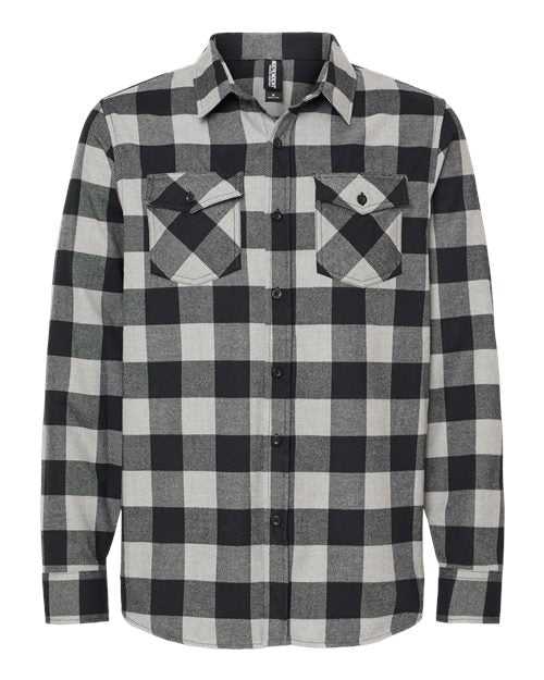 Independent Trading Co EXP50F Flannel Shirt - Grey Heather Black - HIT a Double