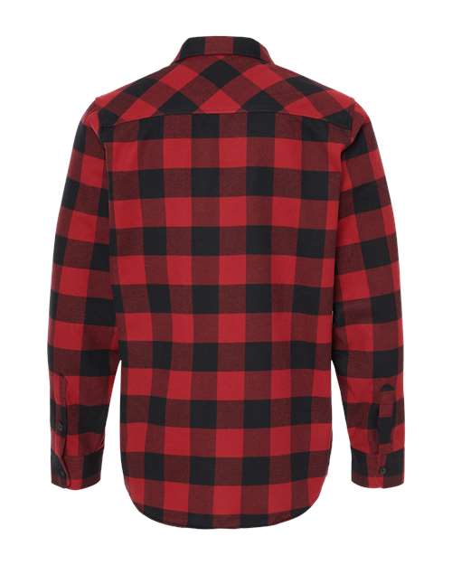 Independent Trading Co EXP50F Flannel Shirt - Red Black - HIT a Double