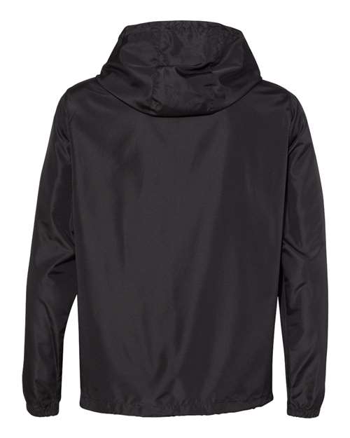 Independent Trading Co EXP54LWP Unisex Lightweight Quarter-Zip Windbreaker Pullover Jacket - Black - HIT a Double