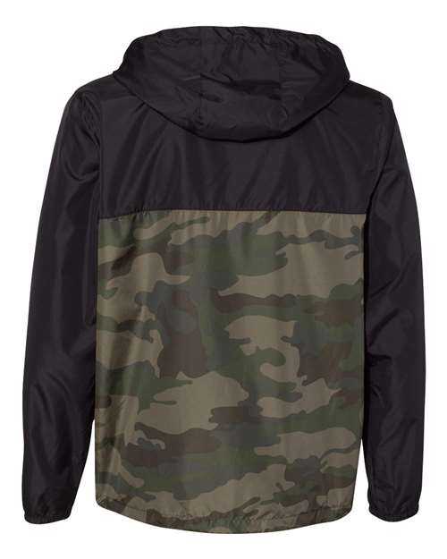 Independent Trading Co EXP54LWZ Unisex Lightweight Windbreaker Full-Zip Jacket - Black Forest Camo - HIT a Double