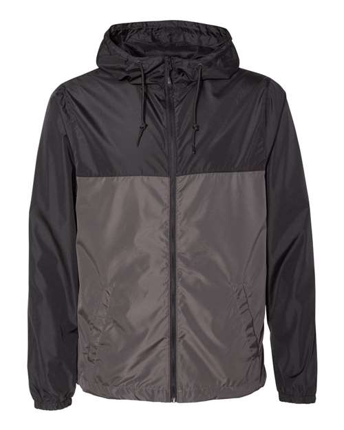 Independent Trading Co EXP54LWZ Unisex Lightweight Windbreaker Full-Zip Jacket - Black Graphite - HIT a Double