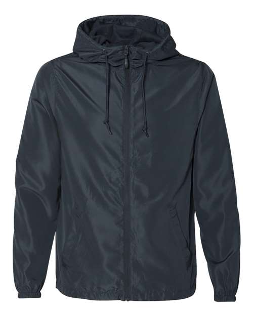 Independent Trading Co EXP54LWZ Unisex Lightweight Windbreaker Full-Zip Jacket - Classic Navy - HIT a Double