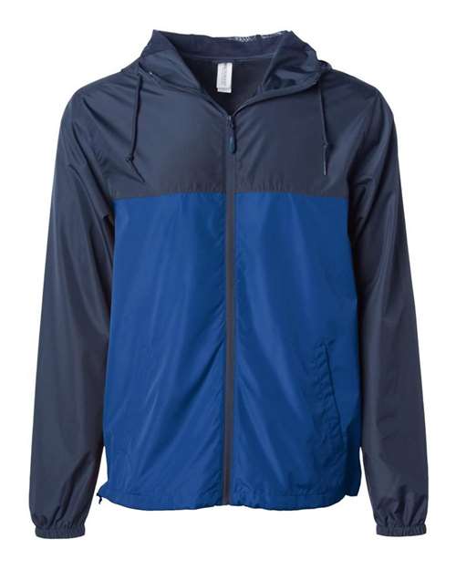 Independent Trading Co EXP54LWZ Unisex Lightweight Windbreaker Full-Zip Jacket - Classic Navy Royal - HIT a Double