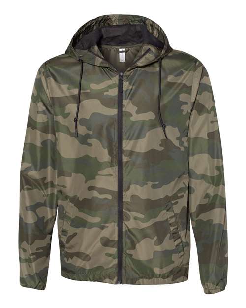 Independent Trading Co EXP54LWZ Unisex Lightweight Windbreaker Full-Zip Jacket - Forest Camo - HIT a Double