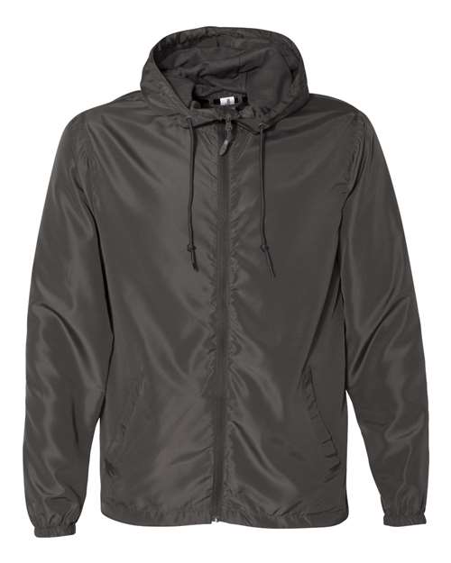 Independent Trading Co EXP54LWZ Unisex Lightweight Windbreaker Full-Zip Jacket - Graphite - HIT a Double