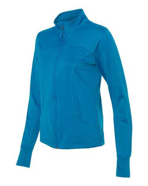 Independent Trading Co EXP60PAZ Women's Poly-Tech Full-Zip Track Jacket - Aster Blue - HIT a Double