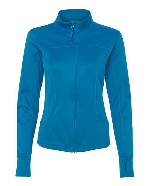 Independent Trading Co EXP60PAZ Women&#39;s Poly-Tech Full-Zip Track Jacket - Aster Blue - HIT a Double