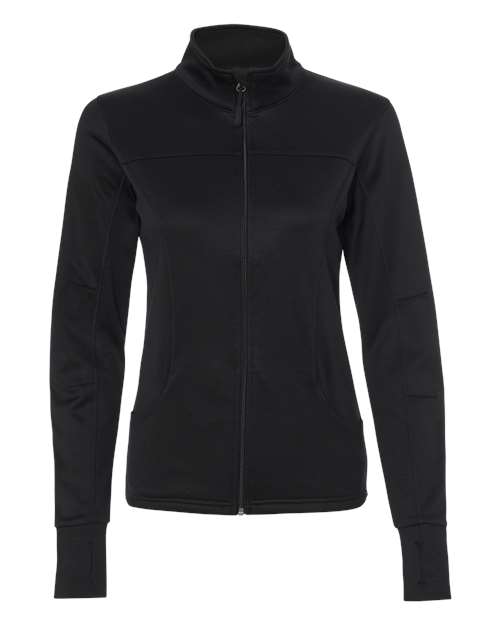 Independent Trading Co EXP60PAZ Women's Poly-Tech Full-Zip Track Jacket - Black - HIT a Double