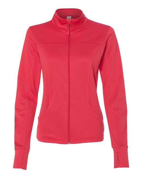 Independent Trading Co EXP60PAZ Women&#39;s Poly-Tech Full-Zip Track Jacket - Coral - HIT a Double