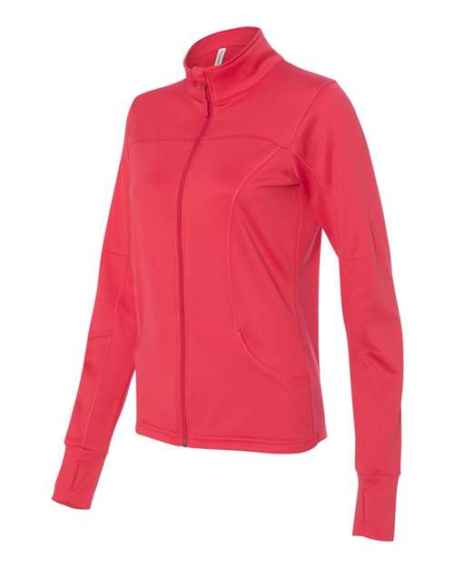 Independent Trading Co EXP60PAZ Women&#39;s Poly-Tech Full-Zip Track Jacket - Coral - HIT a Double