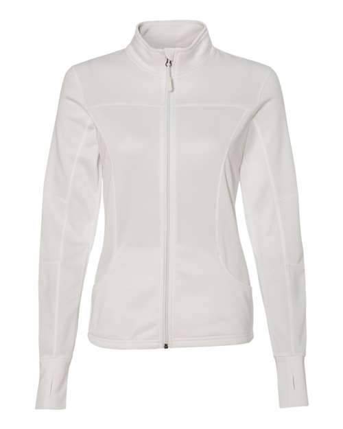 Independent Trading Co EXP60PAZ Women&#39;s Poly-Tech Full-Zip Track Jacket - White - HIT a Double