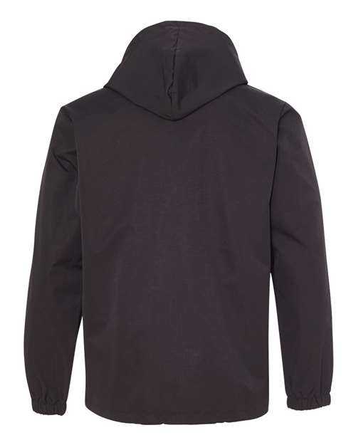 Independent Trading Co EXP95NB Water-Resistant Hooded Windbreaker - Black - HIT a Double