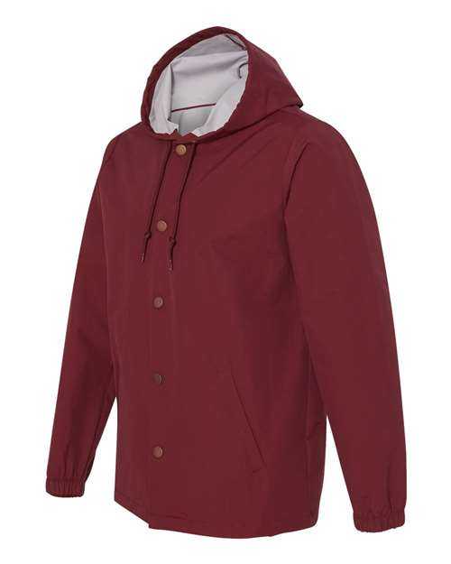 Independent Trading Co EXP95NB Water-Resistant Hooded Windbreaker - Cardinal - HIT a Double