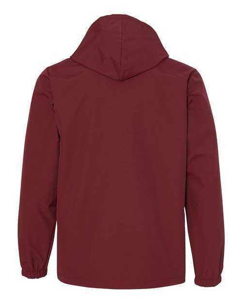 Independent Trading Co EXP95NB Water-Resistant Hooded Windbreaker - Cardinal - HIT a Double
