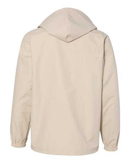 Independent Trading Co EXP95NB Water-Resistant Hooded Windbreaker - Classic Khaki - HIT a Double