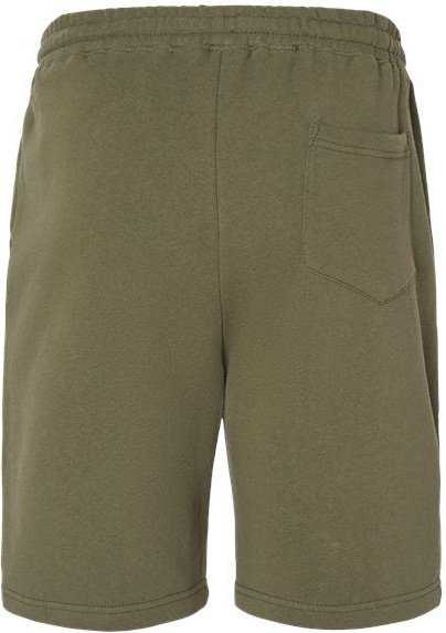 Independent Trading Co IND20SRT Midweight Fleece Shorts - Army&quot; - &quot;HIT a Double
