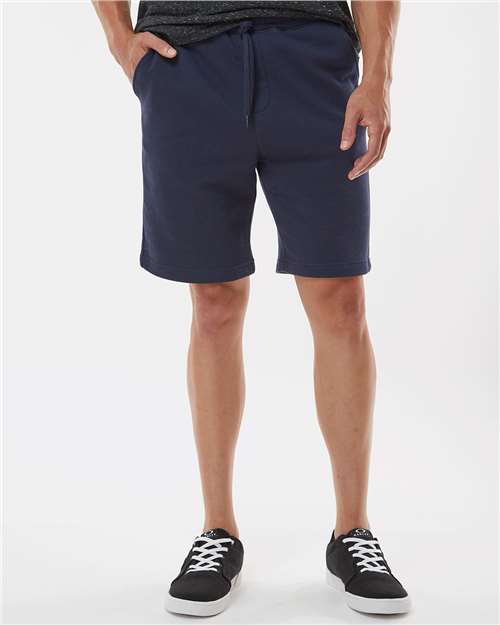 Independent Trading Co IND20SRT Midweight Fleece Shorts - Classic Navy&quot; - &quot;HIT a Double