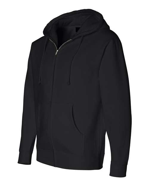 Independent Trading Co IND4000Z Heavyweight Full-Zip Hooded Sweatshirt - Black - HIT a Double