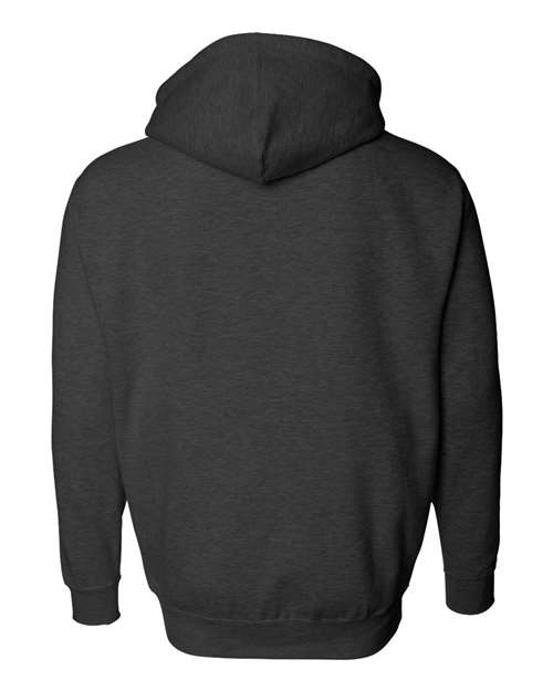 Independent Trading Co IND4000Z Heavyweight Full-Zip Hooded Sweatshirt - Charcoal Heather - HIT a Double