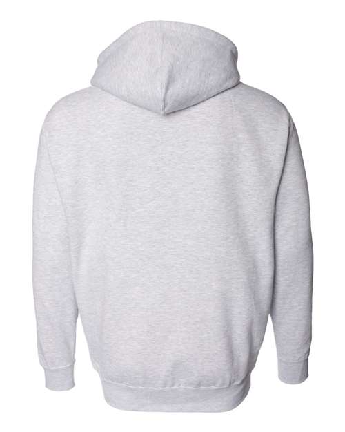 Independent Trading Co IND4000Z Heavyweight Full-Zip Hooded Sweatshirt - Grey Heather - HIT a Double
