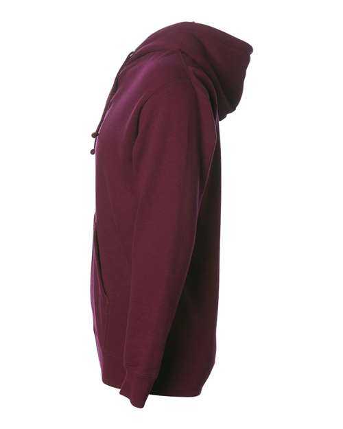 Independent Trading Co IND4000Z Heavyweight Full-Zip Hooded Sweatshirt - Maroon - HIT a Double