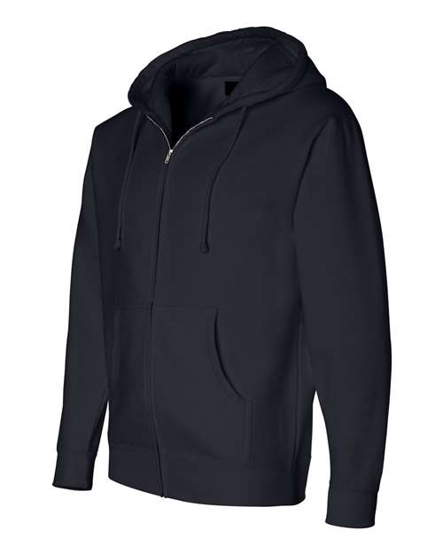 Independent Trading Co IND4000Z Heavyweight Full-Zip Hooded Sweatshirt - Navy - HIT a Double
