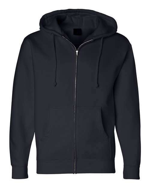 Independent Trading Co IND4000Z Heavyweight Full-Zip Hooded Sweatshirt - Navy - HIT a Double