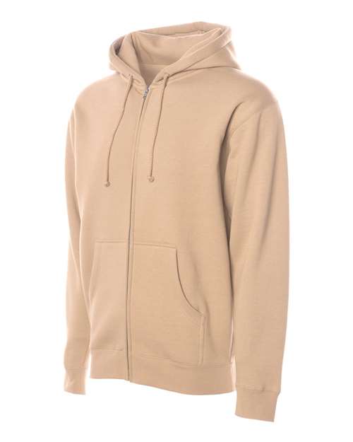 Independent Trading Co IND4000Z Heavyweight Full-Zip Hooded Sweatshirt - Sandstone - HIT a Double