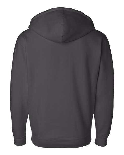 Independent Trading Co IND4000Z Heavyweight Full-Zip Hooded Sweatshirt - Solid Charcoal - HIT a Double