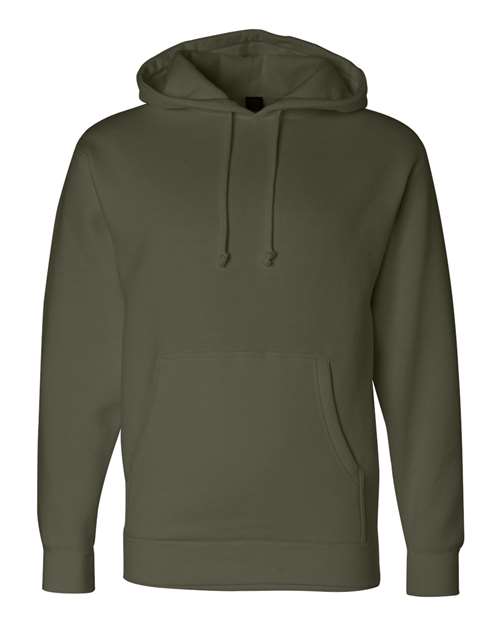 Independent Trading Co IND4000 Heavyweight Hooded Sweatshirt - Army - HIT a Double