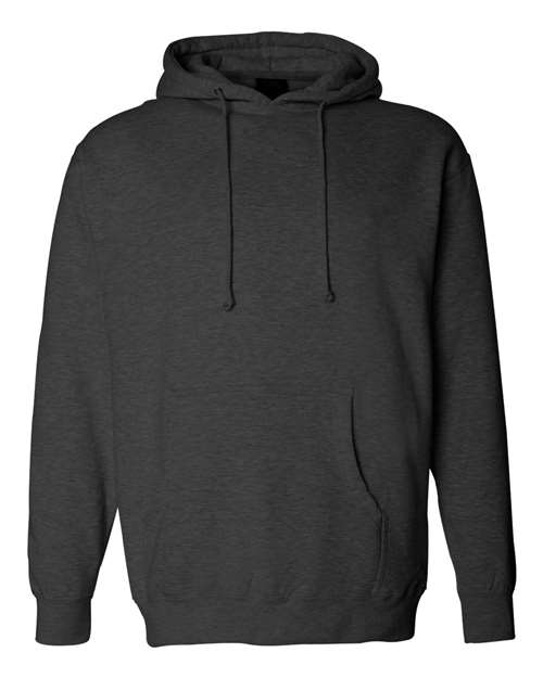 Independent Trading Co IND4000 Heavyweight Hooded Sweatshirt - Charcoal Heather - HIT a Double