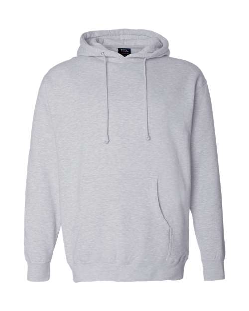 Independent Trading Co IND4000 Heavyweight Hooded Sweatshirt - Grey Heather - HIT a Double