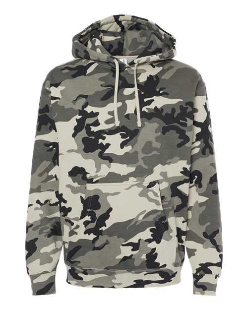 Independent Trading Co IND4000 Heavyweight Hooded Sweatshirt - Snow Camo - HIT a Double