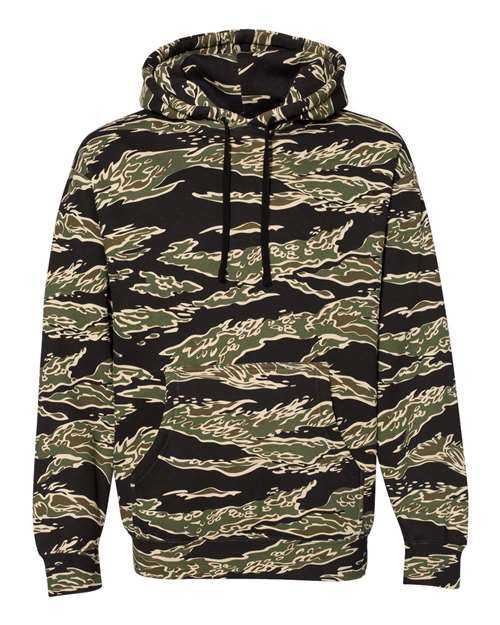 Independent Trading Co IND4000 Heavyweight Hooded Sweatshirt - Tiger Camo - HIT a Double
