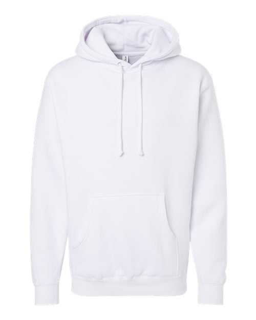 Independent Trading Co IND4000 Heavyweight Hooded Sweatshirt - White - HIT a Double