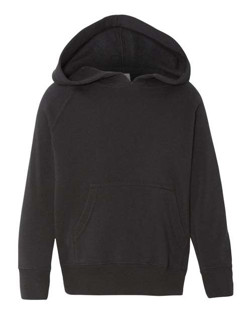 Independent Trading Co PRM10TSB Toddler Special Blend Raglan Hooded Sweatshirt - Black - HIT a Double