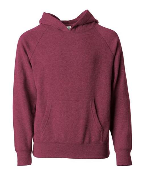 Independent Trading Co PRM10TSB Toddler Special Blend Raglan Hooded Sweatshirt - Crimson - HIT a Double
