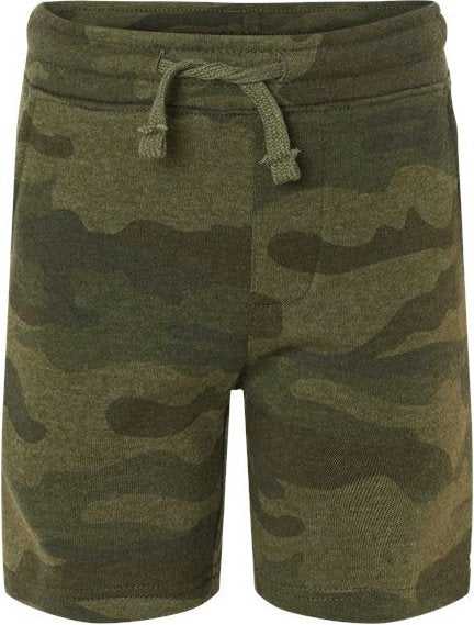 Independent Trading Co PRM11SRT Toddler Lightweight Special Blend Sweatshorts - Forest Camo Heather" - "HIT a Double