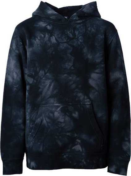 Independent Trading Co PRM1500TD Youth Midweight Tie-Dye Hooded Pullover - Tie Dye Black&quot; - &quot;HIT a Double