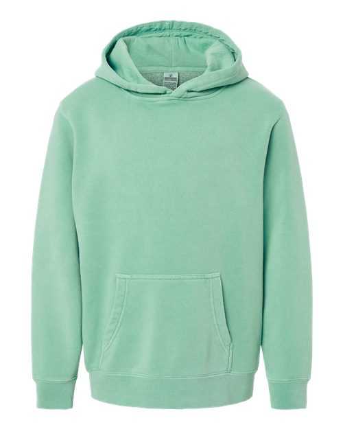 Independent Trading Co PRM1500Y Youth Midweight Pigment-Dyed Hooded Sweatshirt - Pigment Mint - HIT a Double