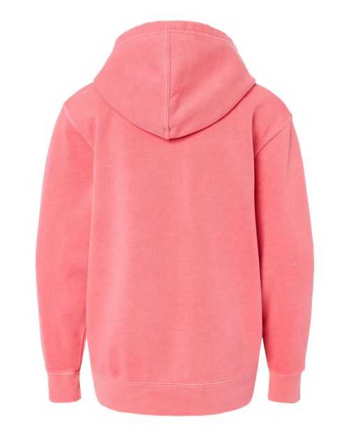 Independent Trading Co PRM1500Y Youth Midweight Pigment-Dyed Hooded Sweatshirt - Pigment Pink - HIT a Double